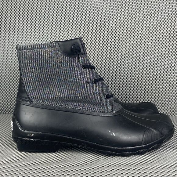 Sperry Syren Gulf Duck Boots Womens Size 11 Black Gray Outdoors STS86760 - Picture 1 of 12